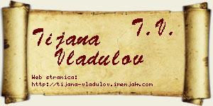 Tijana Vladulov vizit kartica